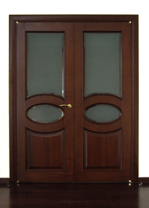 Конструкция двухстворчатой двери