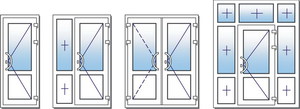 Входные двери могут сильно отличаться друг от друга, что видно на схеме.