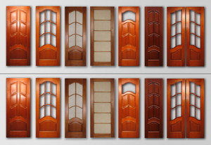 Деревянные двери могут очень сильно отличаться по дизайну.